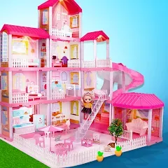Скачать Girl Doll House Design Games (Мод: Много денег) на Андроид