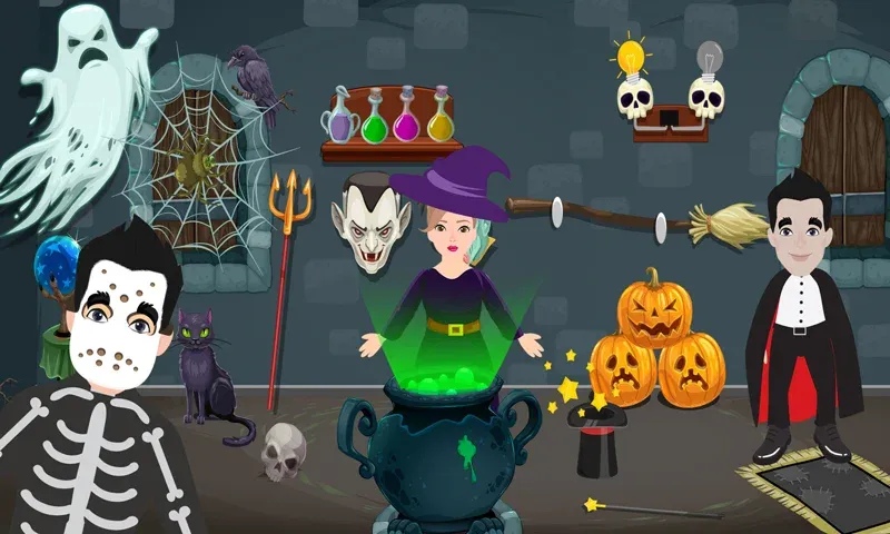 Pretend Play Halloween Party — Все открыто — скриншот 1