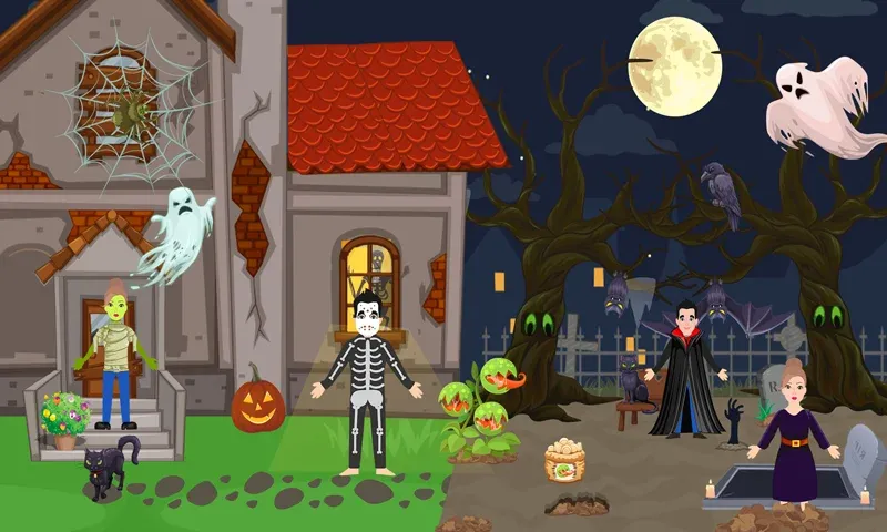 Pretend Play Halloween Party — Все открыто — скриншот 2
