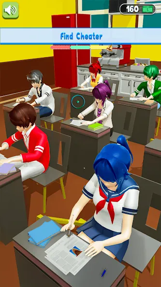 Anime School Teacher Simulator MOD APK на Android — Много денег — скриншот 4
