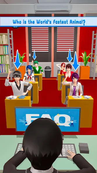 Anime School Teacher Simulator MOD APK на Android — Много денег — скриншот 5