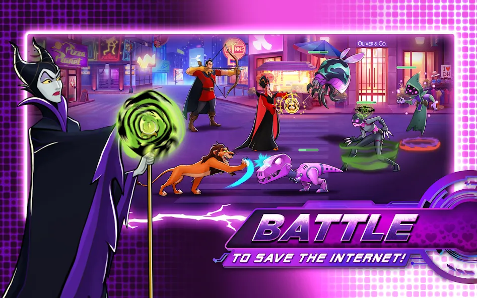 Disney Heroes: Battle Mode (Мод Много денег и бессмертие) — скриншот 1