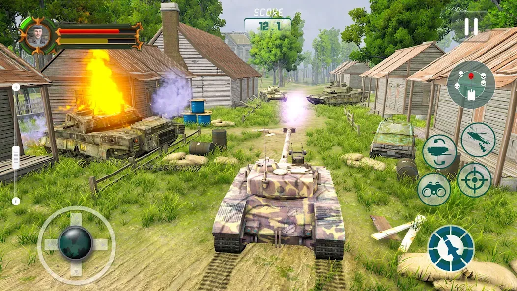 Army Tank Games Offline 3d — Мод: Много денег — скриншот 4