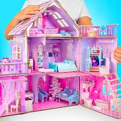 Взлом Doll House Design: Girl Games — Много денег и без рекламы