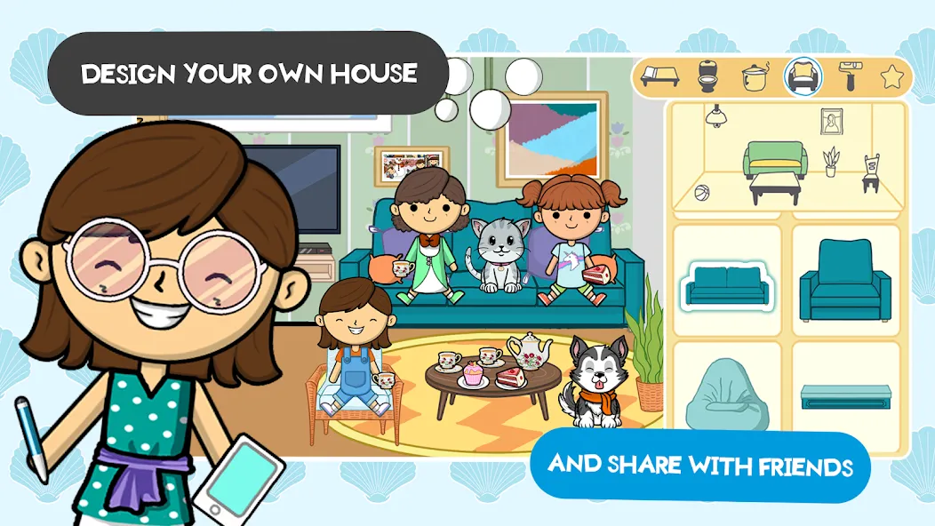 Lila's World:Create Play Learn — Взломанная версия (Все открыто) — скриншот 1 Lila's World:Create Play Learn — Взломанная версия (Все открыто) — скриншот 1