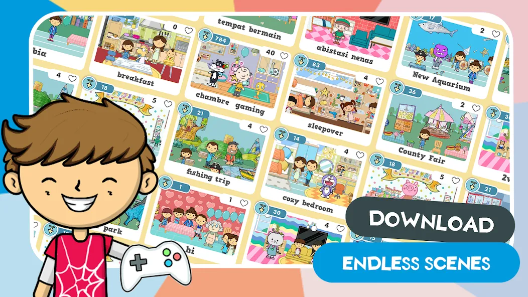 Lila's World:Create Play Learn — Взломанная версия (Все открыто) — скриншот 2 Lila's World:Create Play Learn — Взломанная версия (Все открыто) — скриншот 2