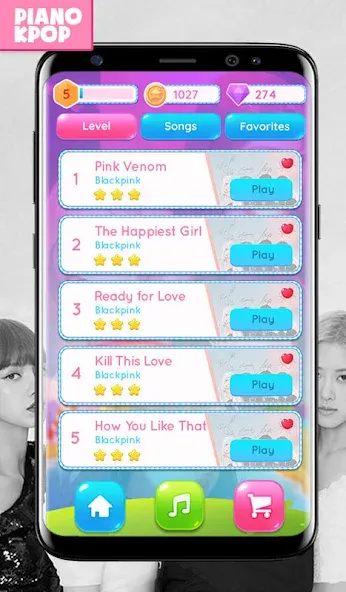 Скачать BLACK PINK Magic Piano MOD APK — Все песни разблокированы — скриншот 1