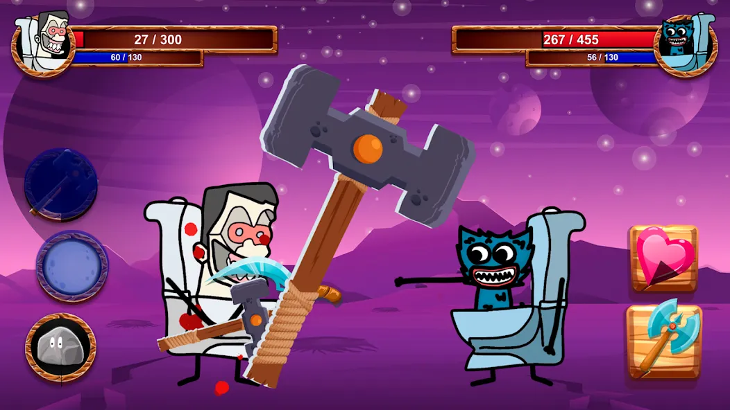 Скачать взлом Cartoon Battle на Андроид — Много денег — скриншот 2