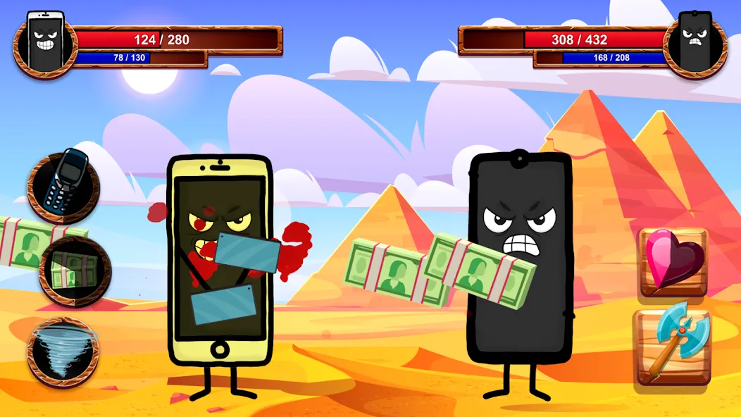 Скачать взлом Cartoon Battle на Андроид — Много денег — скриншот 5