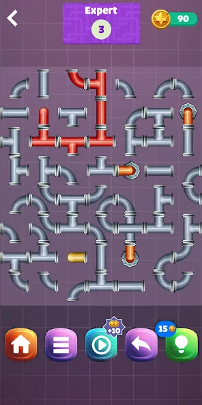 Скачать Pipe Puzzle Connect на Android — Все уровни открыты — скриншот 1 Скачать Pipe Puzzle Connect на Android — Все уровни открыты — скриншот 1