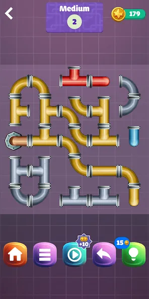 Скачать Pipe Puzzle Connect на Android — Все уровни открыты — скриншот 3 Скачать Pipe Puzzle Connect на Android — Все уровни открыты — скриншот 3