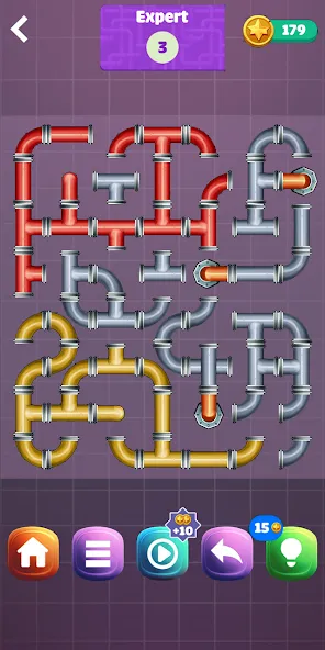 Скачать Pipe Puzzle Connect на Android — Все уровни открыты — скриншот 5