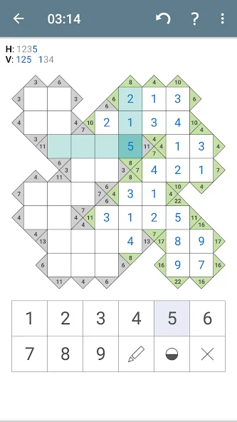 Kakuro (Cross Sums) (Мод Отключена реклама) — скриншот 3
