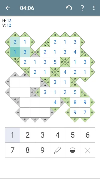 Kakuro (Cross Sums) (Мод Отключена реклама) — скриншот 4