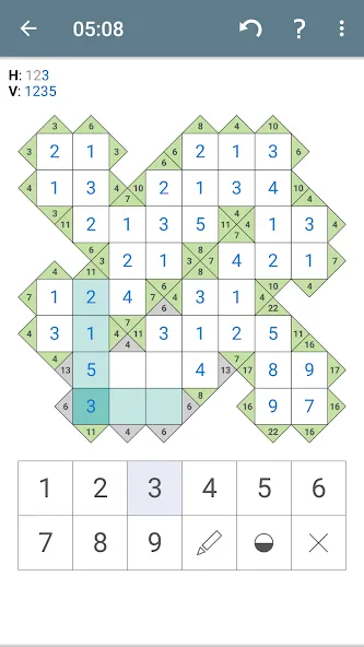 Kakuro (Cross Sums) (Мод Отключена реклама) — скриншот 5