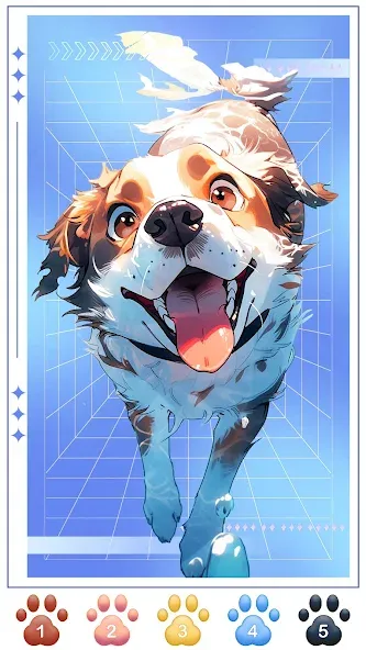 Скачать Dog Coloring, Color by number — Модификация Все цвета открыты — скриншот 1
