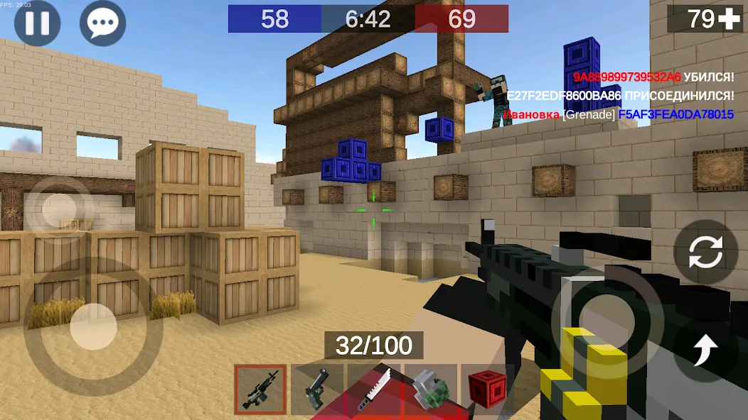 Pixel Combats 2: Gun games PvP (Мод Много денег и патронов) — скриншот 1