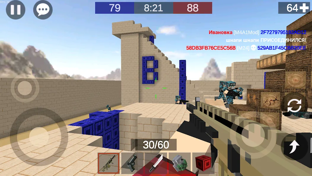 Pixel Combats 2: Gun games PvP (Мод Много денег и патронов) — скриншот 5