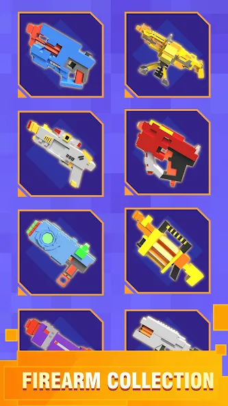 Скачать Pixel Shooting: Craft Demolish MOD APK — Много денег и патронов — скриншот 5