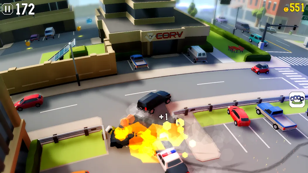Reckless Getaway 2: Car Chase MOD APK на Android — Много денег — скриншот 4