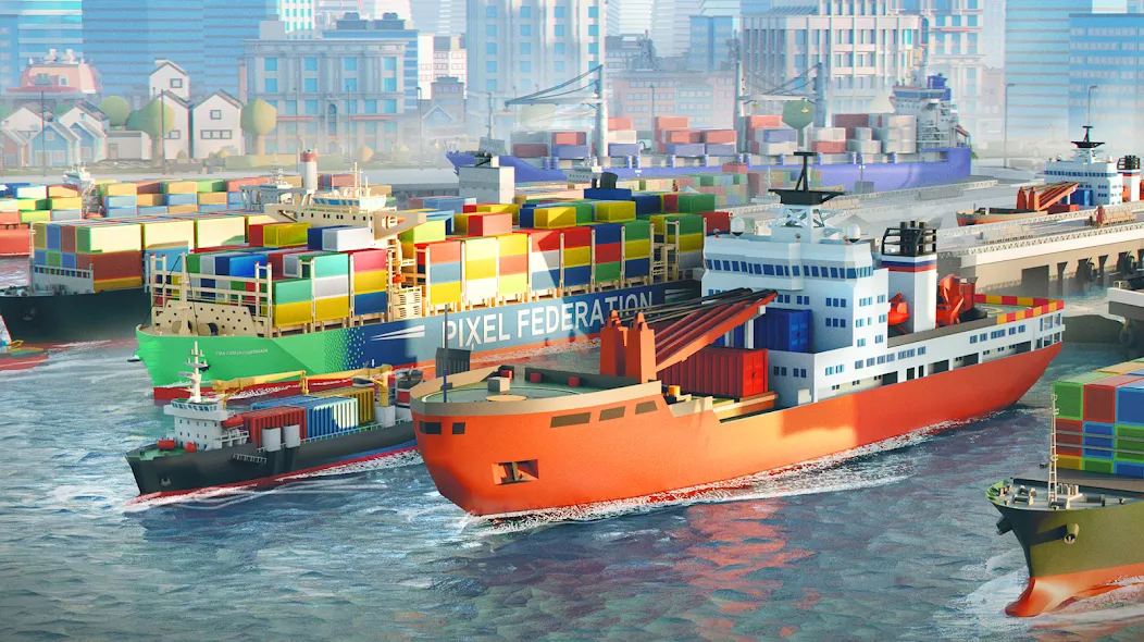 Скачать Port City: Ship Tycoon с модом — Много денег и золота — скриншот 3