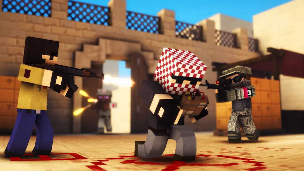 Скачать Pixel Strike 3D - FPS Gun Game на Андроид — Много денег и патронов — скриншот 1