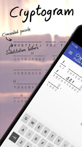 Скачать Cryptogram - puzzle quotes на Андроид — Все подсказки разблокированы — скриншот 1