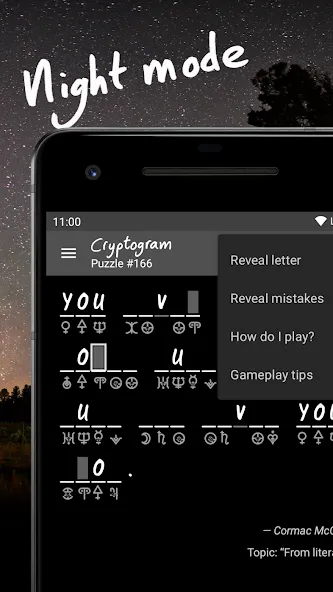Скачать Cryptogram - puzzle quotes на Андроид — Все подсказки разблокированы — скриншот 4