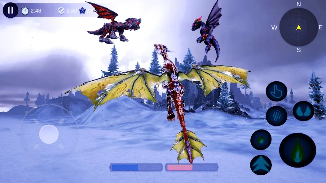 Скачать Magical Dragon Flight Games 3D — Много денег и кристаллов — скриншот 3