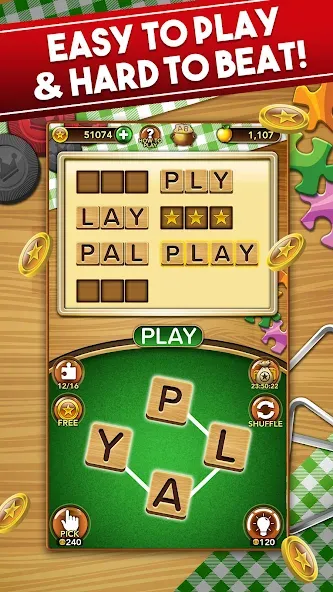 Скачать Word Collect - Word Games Fun MOD APK — Много денег и подсказок — скриншот 5