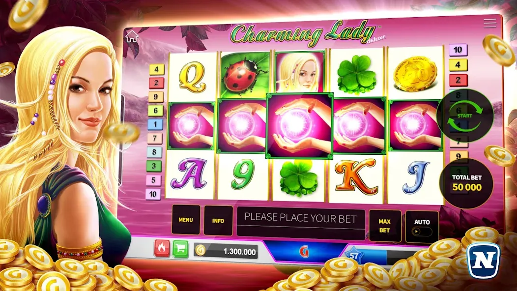 Скачать Gaminator Online Casino Slots (Мод: Много денег и бесплатных вращений) на Андроид — скриншот 3