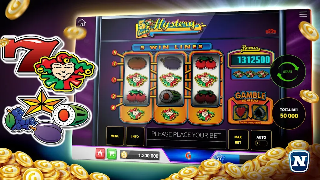 Скачать Gaminator Online Casino Slots (Мод: Много денег и бесплатных вращений) на Андроид — скриншот 4