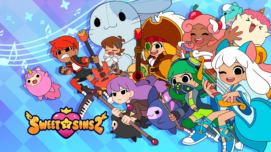 Скачать Sweet Sins 2 Rhythm Music Game — Последняя версия (Много бриллиантов) — скриншот 1