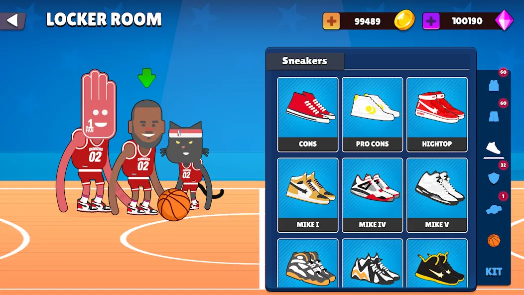 Dunkers 2 MOD APK на Android — Много денег и без рекламы — скриншот 3