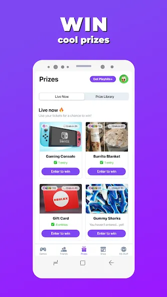 Скачать взломанную Playbite - Play & Win Prizes — Все призы разблокированы — скриншот 4