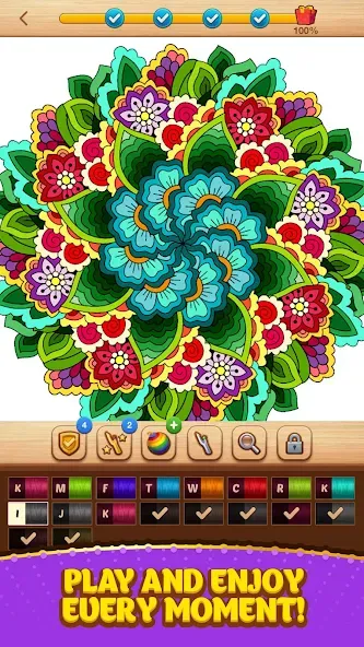Скачать Cross Stitch Coloring Mandala — Модификация Много денег — скриншот 5