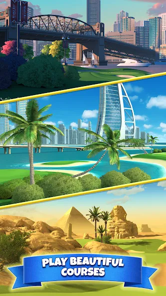 Golf Clash — Взломанная версия (Много денег и бесконечные шары) — скриншот 2 Golf Clash — Взломанная версия (Много денег и бесконечные шары) — скриншот 2