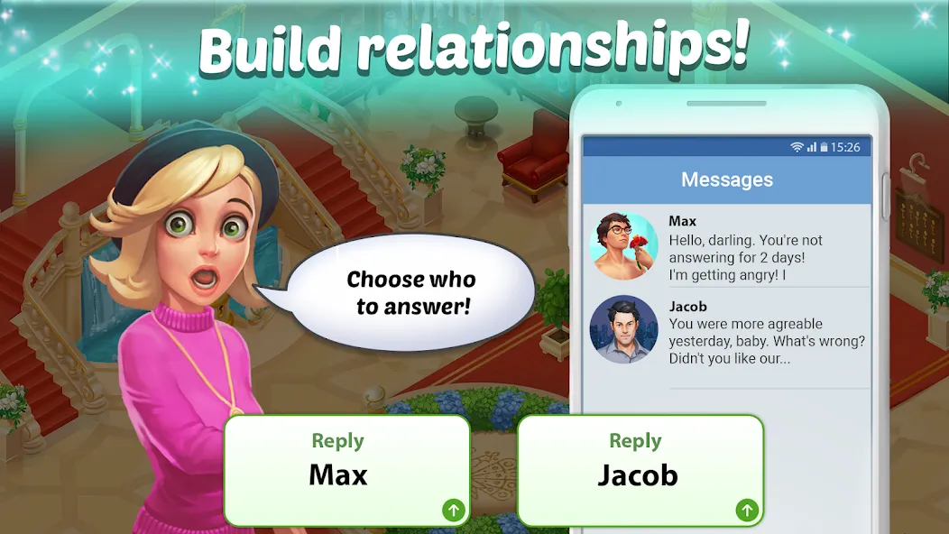 Скачать Family Hotel: love & match-3 с модом — Много денег — скриншот 5