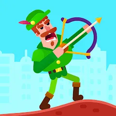 Скачать взломанную Bowmasters: Archery Shooting — Много денег и всё разблокировано