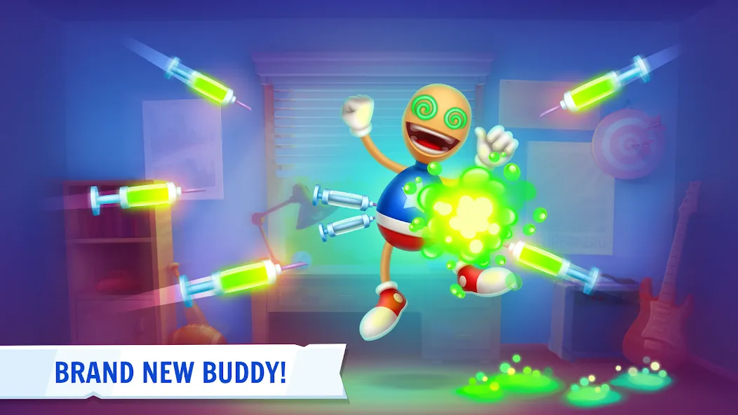 Взлом Kick the Buddy: Forever — Много денег и бессмертие — скриншот 1