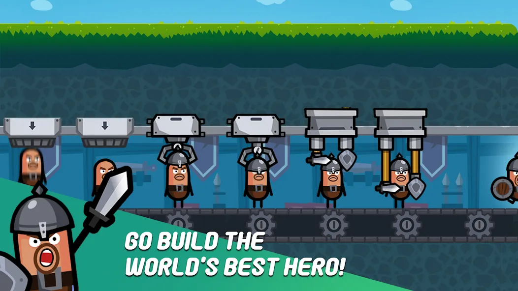 Hero Factory - Idle tycoon — Взломанная версия (Много денег) — скриншот 1