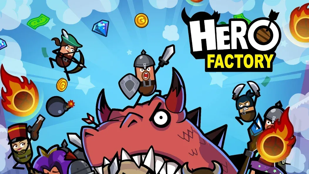 Hero Factory - Idle tycoon — Взломанная версия (Много денег) — скриншот 3
