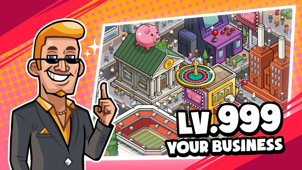 Взломанная Idle Billionaire Tycoon на Андроид — Много денег — скриншот 2