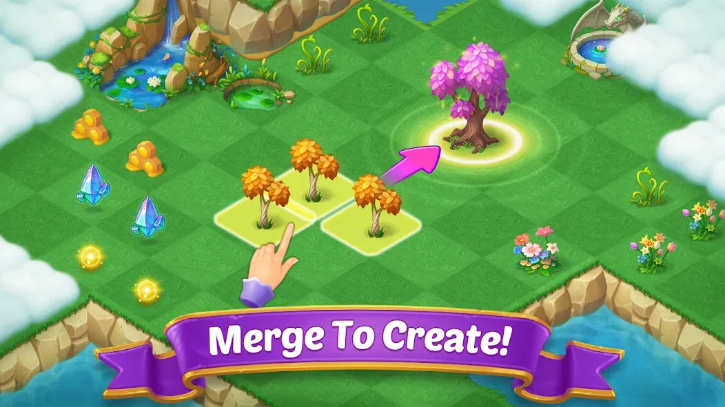 Скачать Merge Castle: Match 3 Puzzle на Андроид — Много денег — скриншот 1