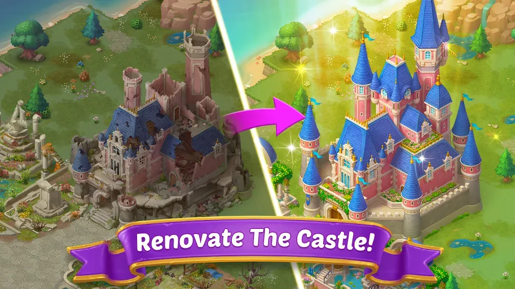 Скачать Merge Castle: Match 3 Puzzle на Андроид — Много денег — скриншот 5