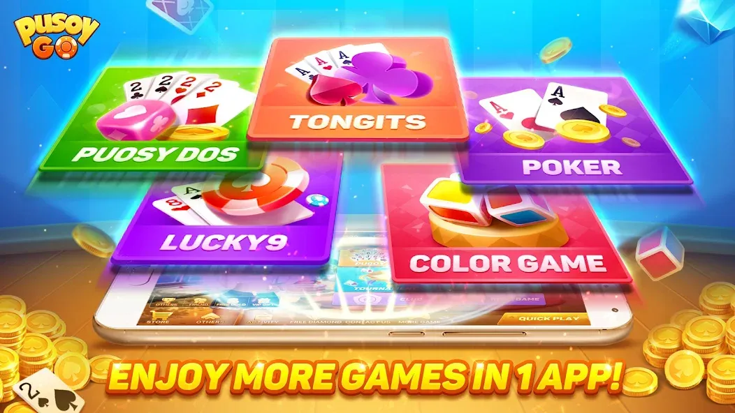 Скачать Pusoy Go-Competitive 13 Cards — Модификация Много денег и золота — скриншот 5