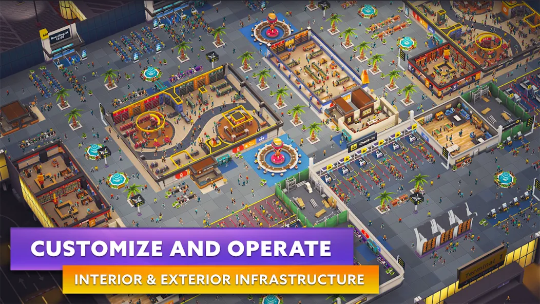 Скачать Airport Simulator: Tycoon Inc. на телефон — Много денег — скриншот 4