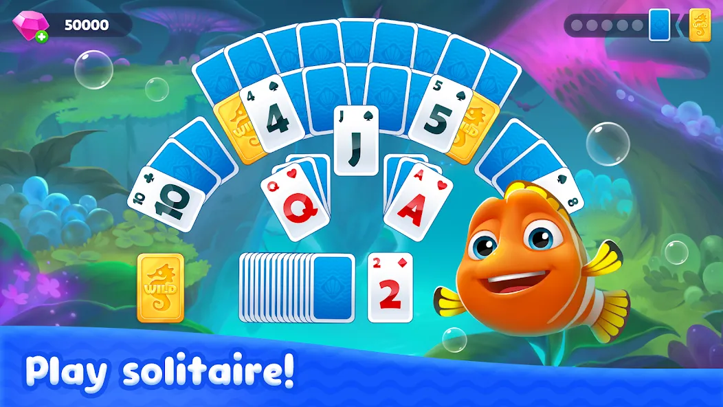 Fishdom Solitaire MOD — Много денег на Андроид — скриншот 2