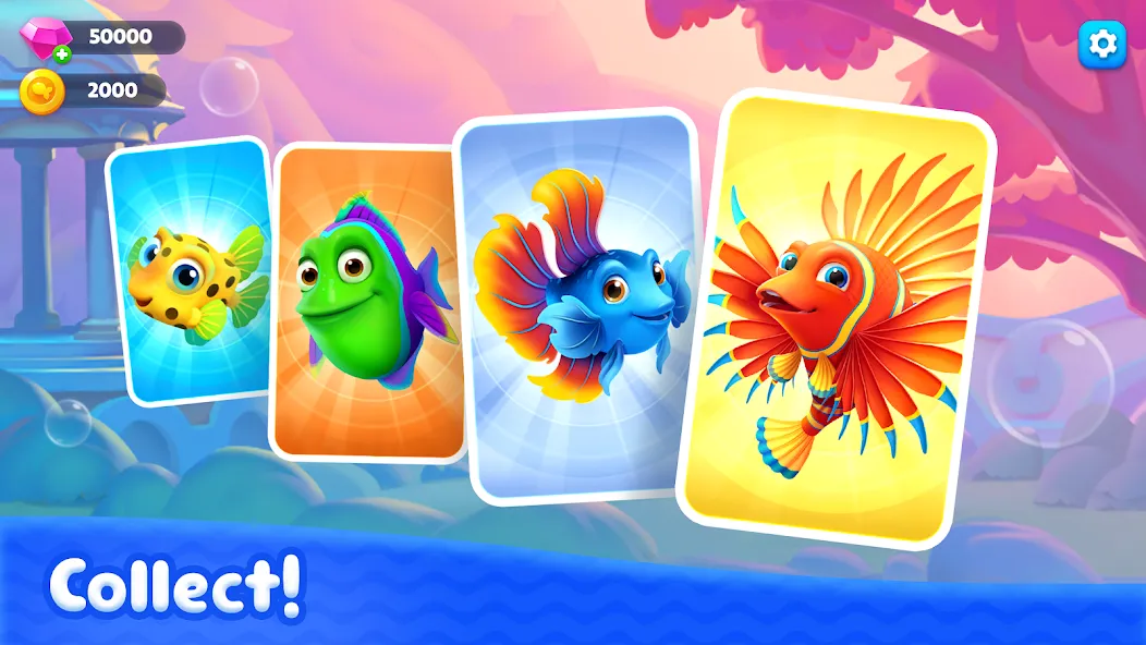 Fishdom Solitaire MOD — Много денег на Андроид — скриншот 4