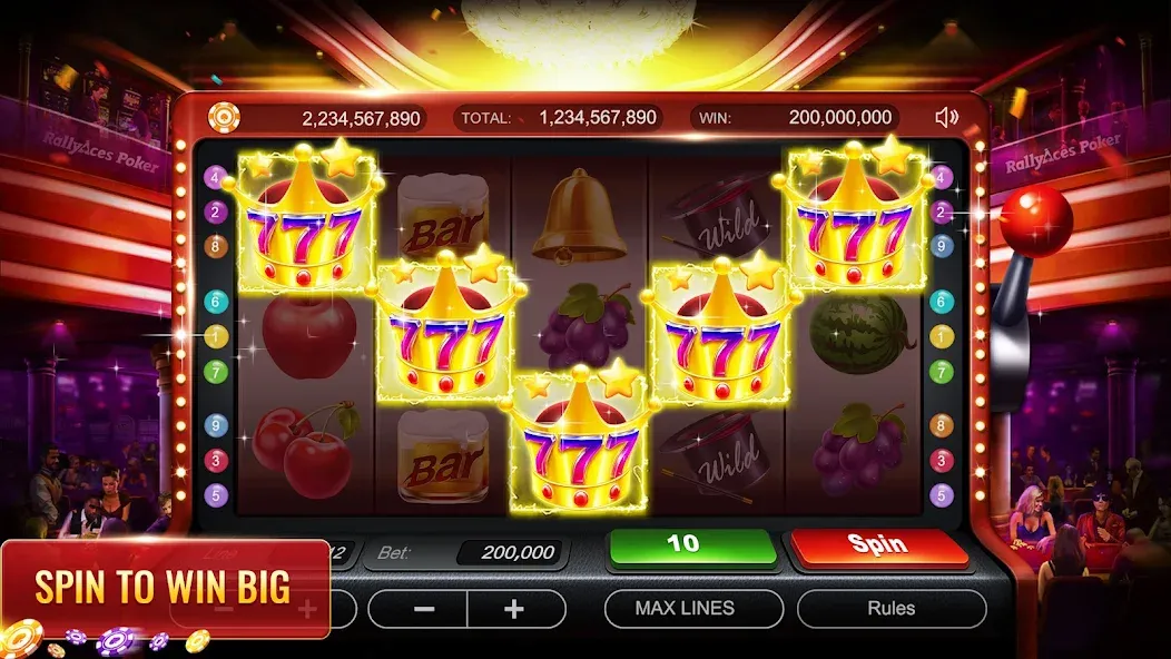 Скачать RallyAces Poker на Андроид — Много денег — скриншот 2